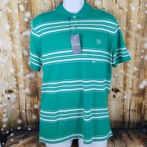 Chaps Persian Green and white custom fit polo